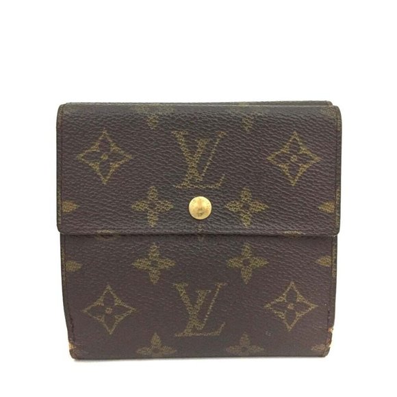 011067D Louis Vuitton Wallet Monogram Portefeiulle Elise Trifold - Picture 1 of 9